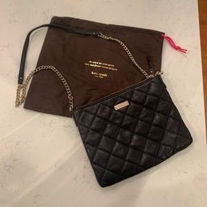 Kate Spade quilted chain strap bag, black